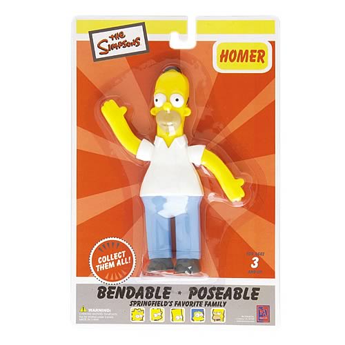 Simpsons Homer Simpson Bendable Figure